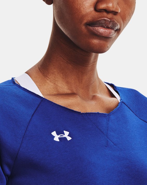 UA Hustle – Chandail en molleton pour femme, Blue, pdpMainDesktop image number 3